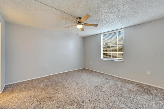 107 Caldwell Dr Unit 291, Brandon, FL 33510 - carpeted empty room featuring a ceiling fan, baseboards, and a textured ceiling