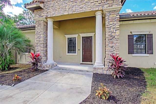 view of doorway to property