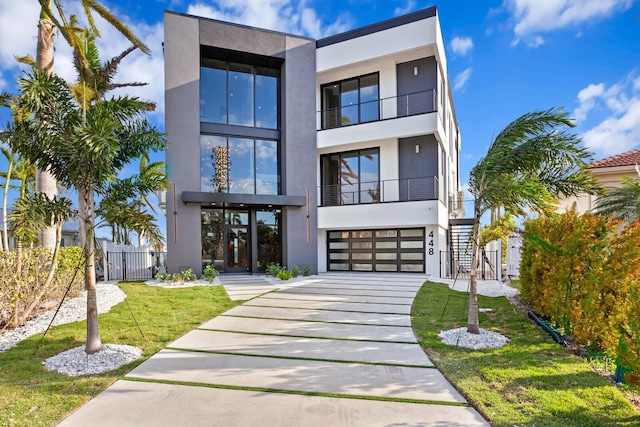 modern home with a garage