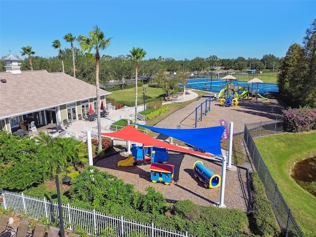 birds eye view of property