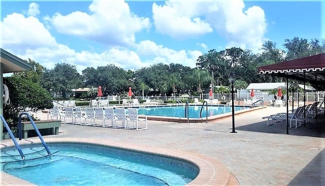 view of pool with a patio area