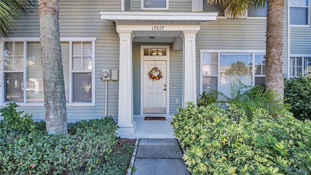 view of doorway to property