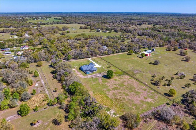 bird's eye view featuring a rural view