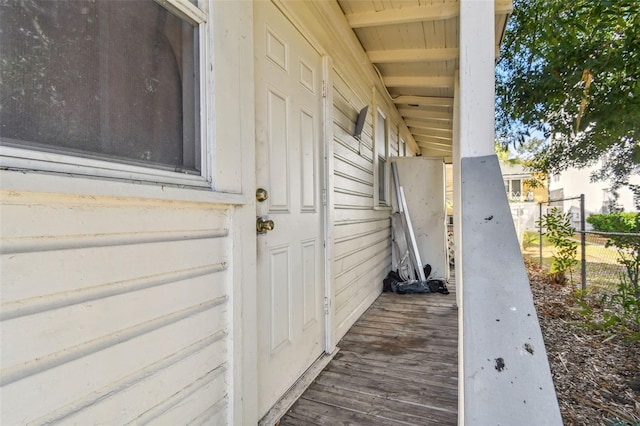 view of doorway to property