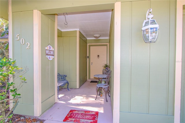 view of doorway to property