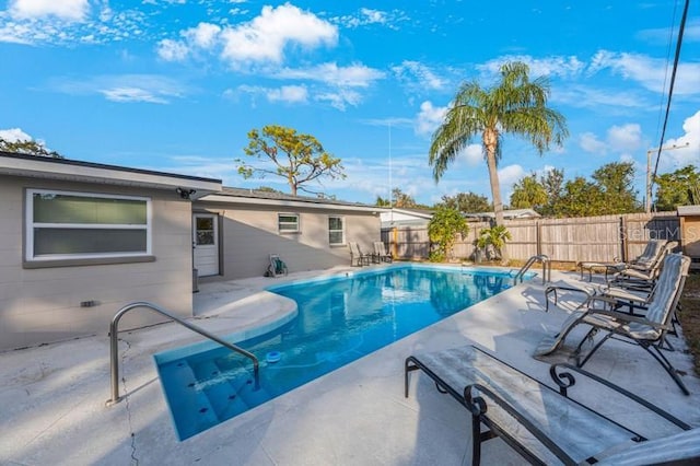 view of pool with a patio area