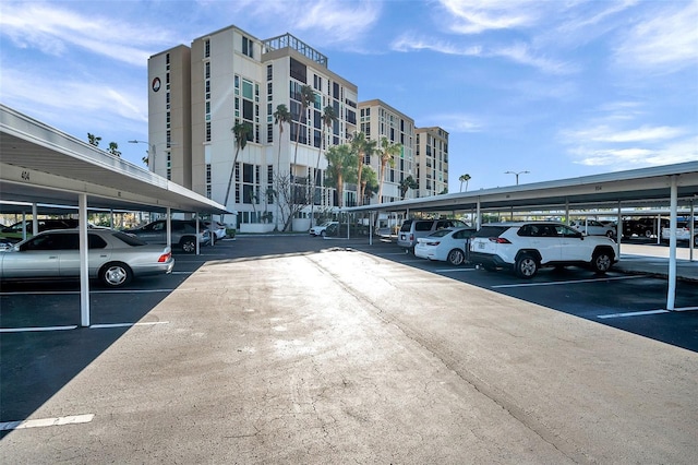 view of parking / parking lot