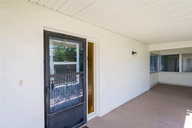 view of doorway to property