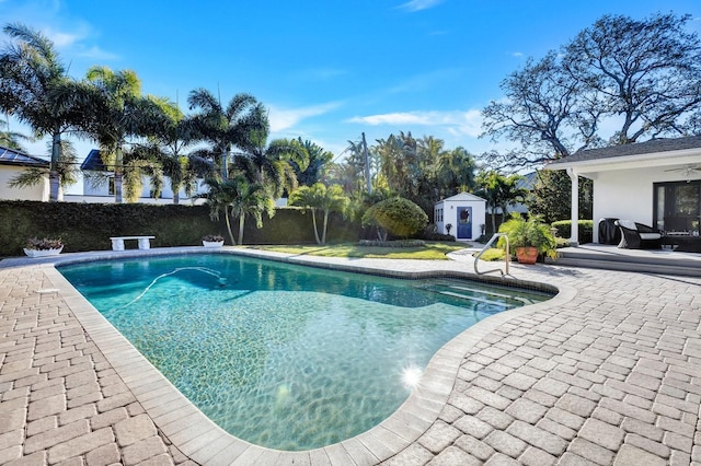 view of pool with a patio