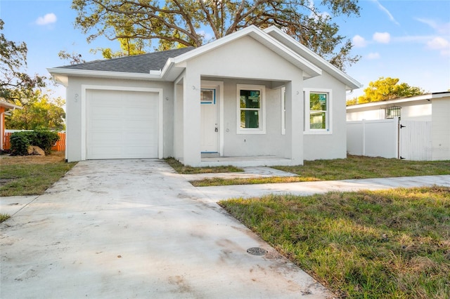 view of front facade with a garage