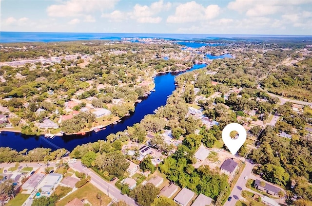 5714 Olive Dr, New Port Richey, FL 34652 - aerial view of residential area featuring a nearby body of water