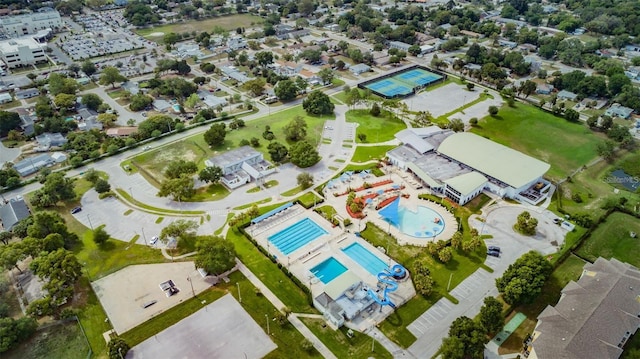 bird's eye view with a residential view