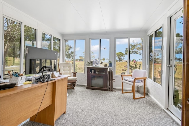 view of sunroom