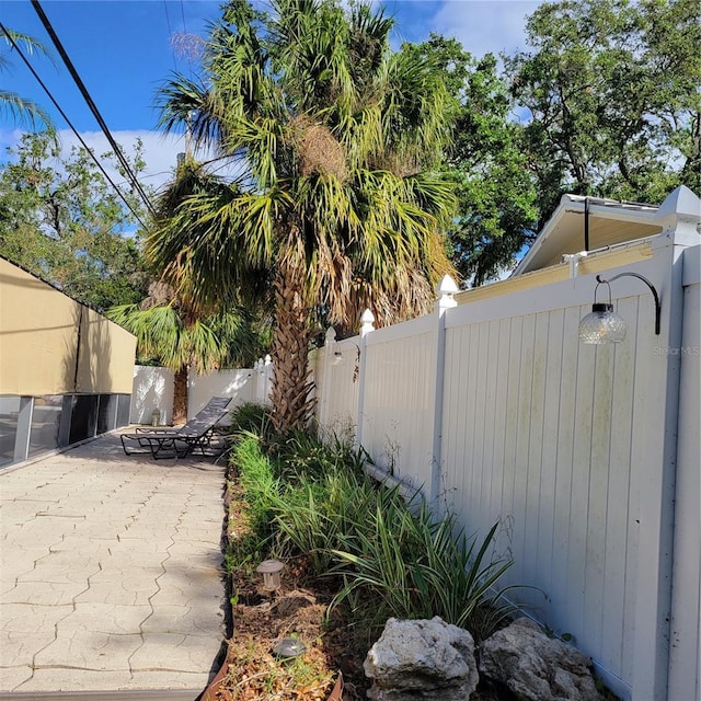 exterior space featuring fence