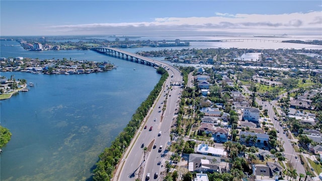 3505 Casablanca Ave, St Pete Beach, FL 33706 - drone / aerial view of a notable bridge and a nearby body of water