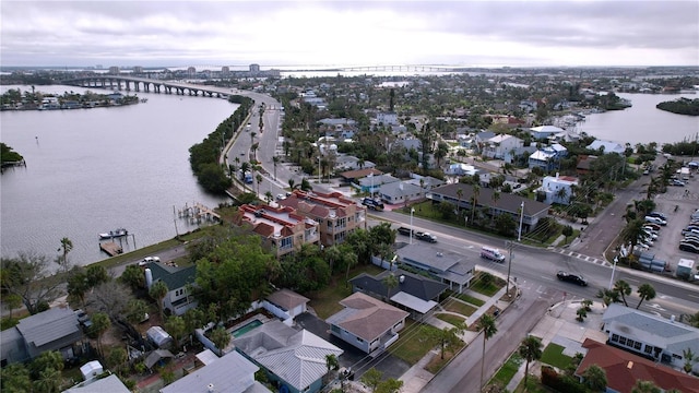 3505 Casablanca Ave, St Pete Beach, FL 33706 - aerial view of property and surrounding area featuring a notable bridge, a nearby body of water, and nearby suburban area