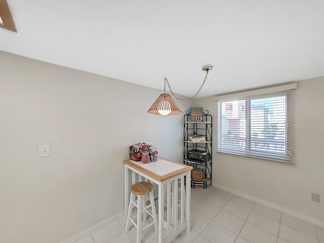 view of tiled dining area