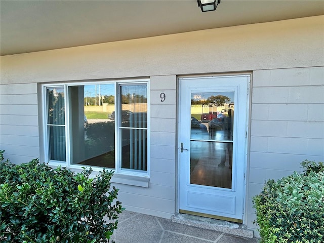 view of doorway to property