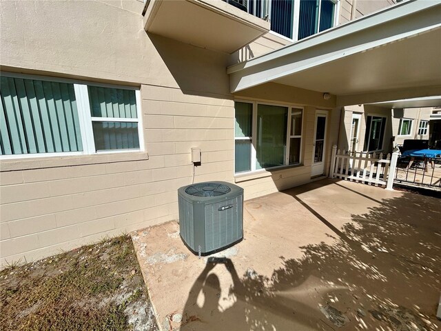 view of patio with central AC