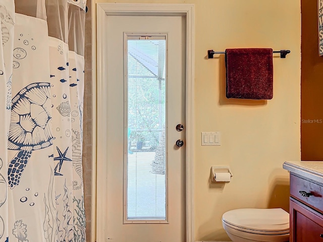 2915 126th Ter E, Parrish, FL 34219 - bathroom featuring vanity, toilet, healthy amount of natural light, and a shower with shower curtain