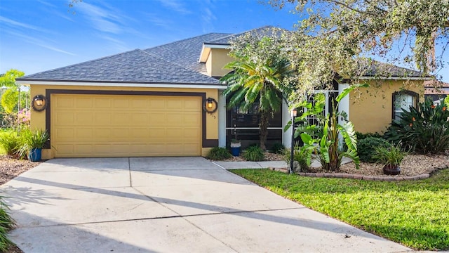 view of front of house featuring a garage