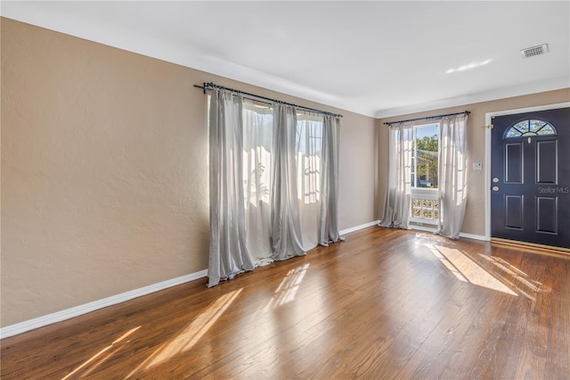 foyer featuring hardwood / wood-style floors