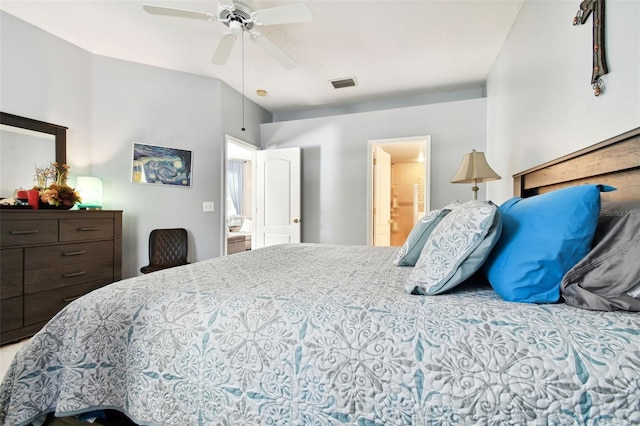 1687 Starling Dr, Tarpon Springs, FL 34689 - bedroom with a ceiling fan and ensuite bathroom