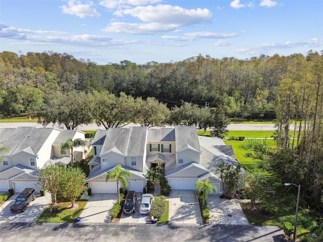 1687 Starling Dr, Tarpon Springs, FL 34689 - aerial view of residential area with a heavily wooded area