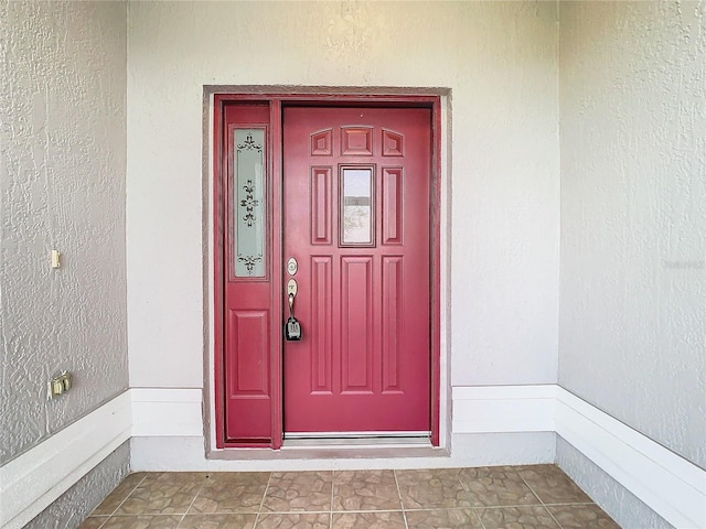 view of doorway to property