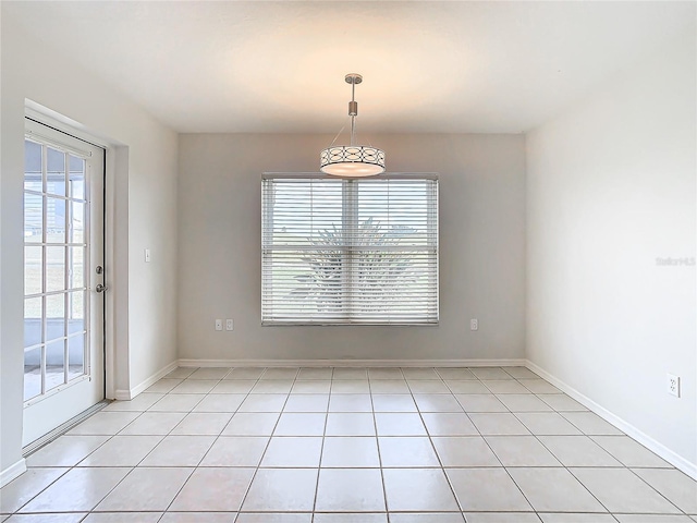 view of tiled spare room