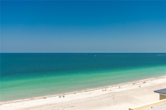 water view featuring a beach view