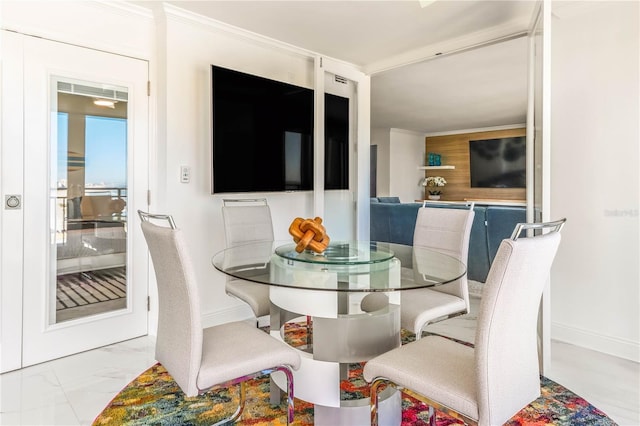 1390 Gulf Blvd Unit 1204, Clearwater, FL 33767 - dining room with marble finish floors and baseboards