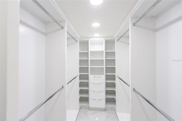 view of walk in closet