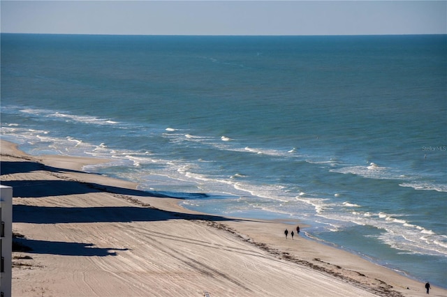 water view with a view of the beach