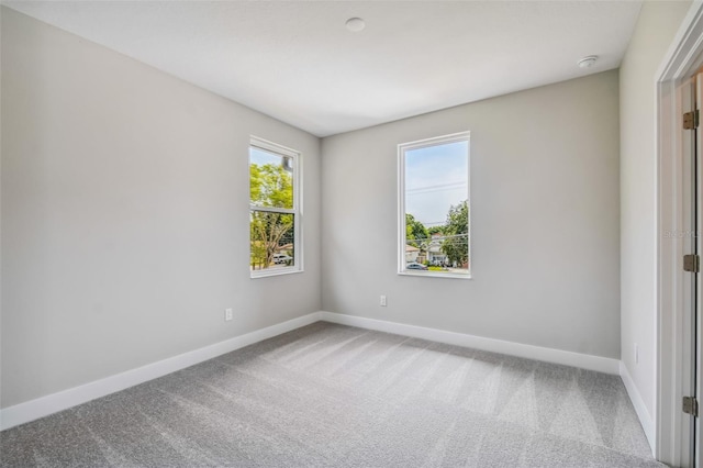 view of carpeted spare room