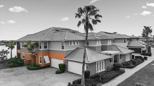 view of property with a garage