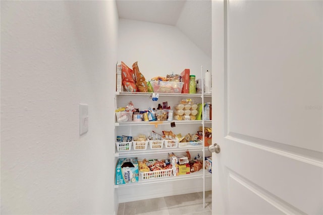 view of pantry