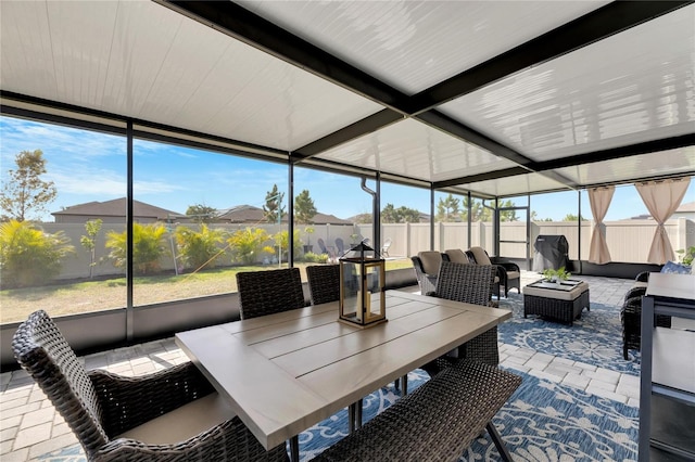 view of sunroom