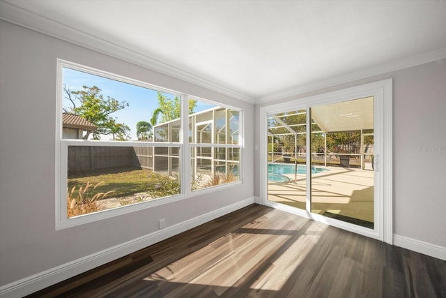 unfurnished sunroom with a healthy amount of sunlight