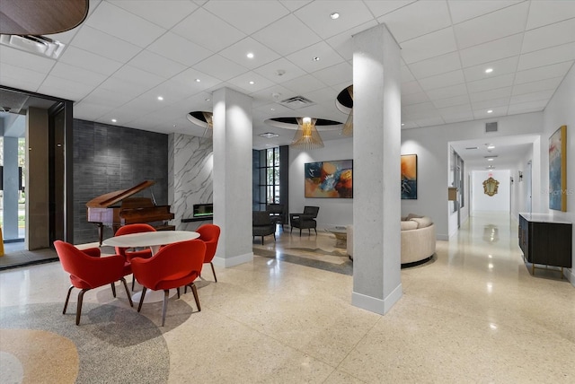 community lobby featuring visible vents