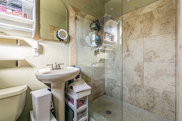 9696 Groveland St, Seminole, FL 33772 - bathroom featuring tiled shower and toilet