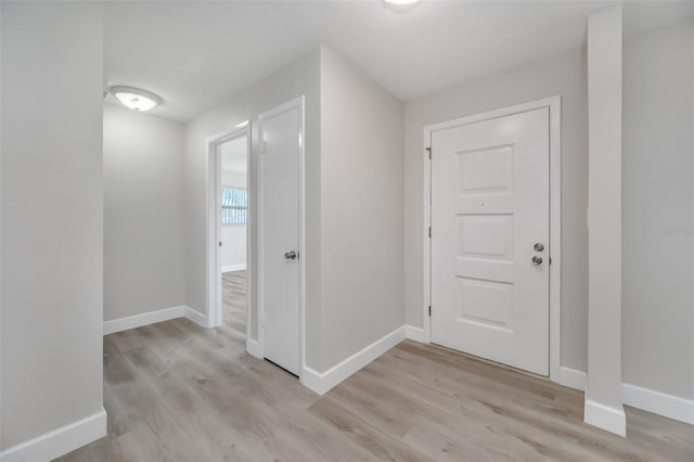 entrance foyer featuring light hardwood / wood-style floors