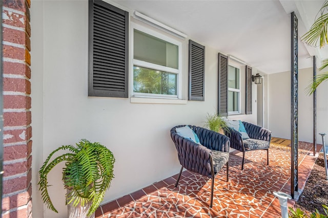 exterior space featuring covered porch