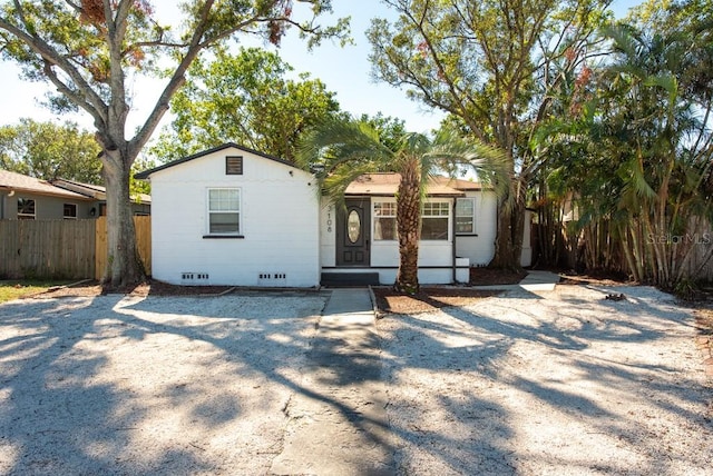 view of single story home