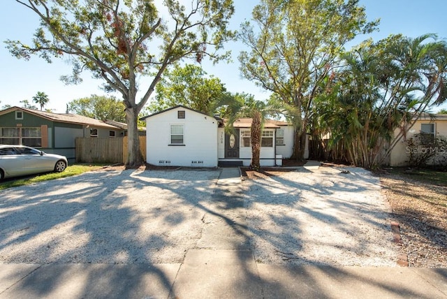 view of single story home