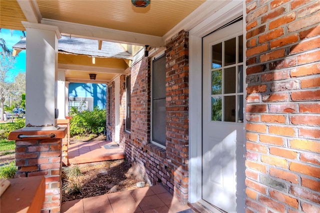 view of patio with a porch