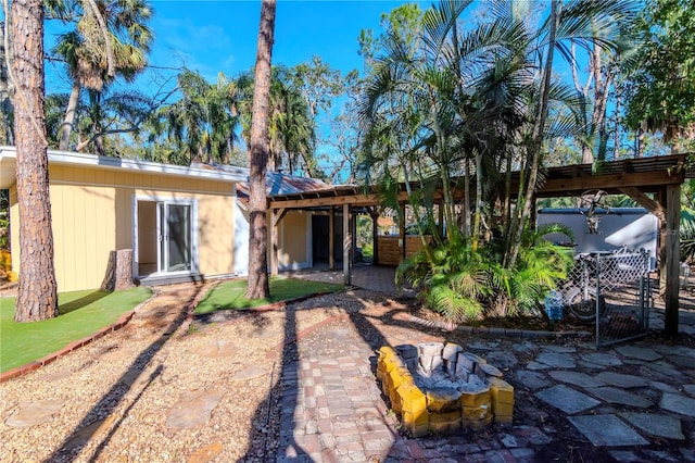 back of property with a patio area