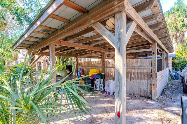 exterior space featuring an outbuilding