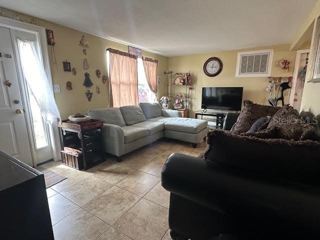 view of tiled living room