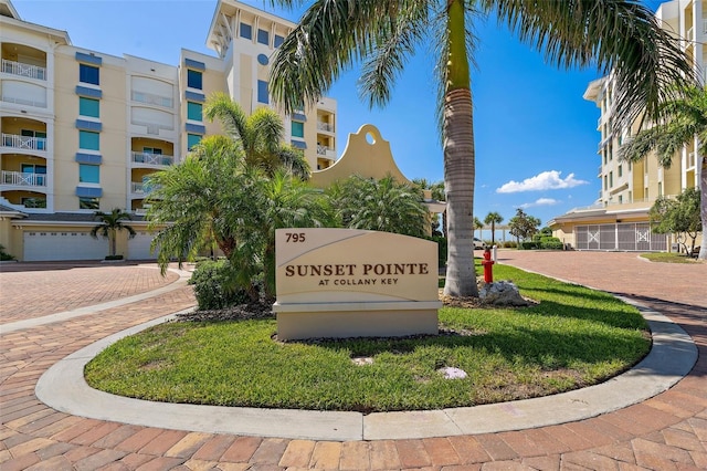 view of community sign